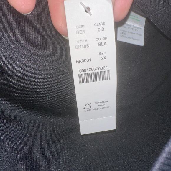 J Crew Ribbed Trim Hipster Full Coverage Bikini Bottom black Size 2x NWT A - Picture 3 of 3